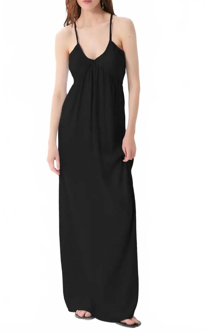 NEW DELUC rosello maxi dress in black